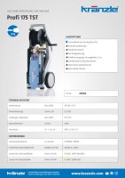 Kränzle Profi 175 TST, 400V, 3.8KW, max. 150bar, 12 l/min, mit Schlauchtrommel, 15m Schlauch, Stecksystem D12, Schmutzkiller, Flachstrahldüse