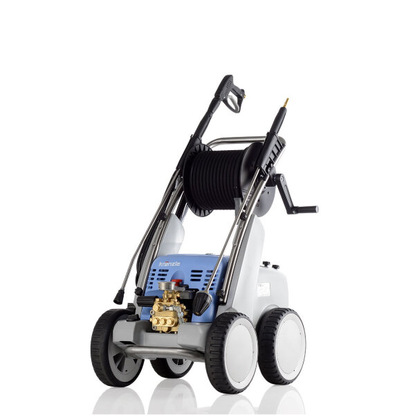 Kränzle quadro 800 TST, 400V, 7.5 KW, max. 250bar, 13.3 l/min, mit Schlauchtrommel, 20m Schlauch, Stecksystem D12, Turbokiller, Flachstrahldüse