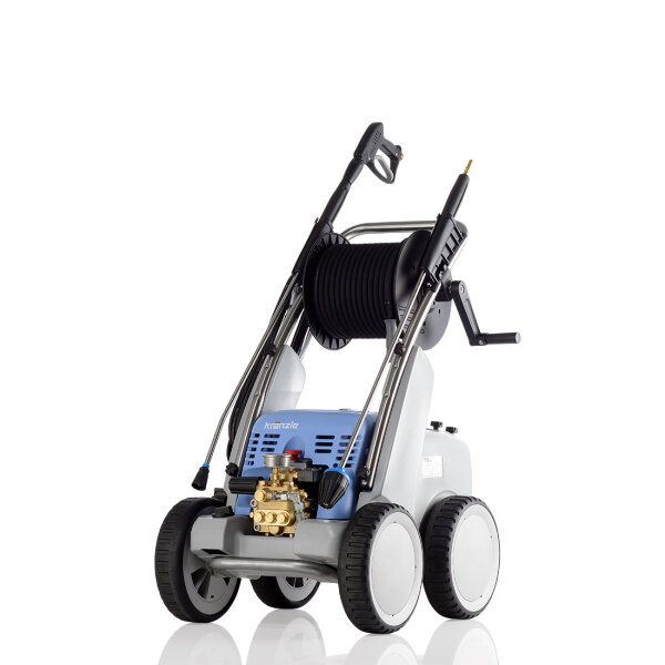 Kränzle quadro 1200 TST, 400V, 7.5 KW, max. 180bar, 19 l/min, mit Schlauchtrommel, 20m Schlauch, Stecksystem D12, Turbokiller, Flachstrahldüse