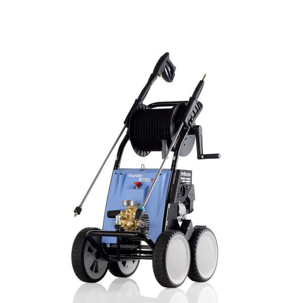 Kränzle B170 T, Benzin, max. 150bar, 12.5 l/min, mit Schlauchtrommel, 20m Schlauch, Stecksystem D12, Schmutzkiller, Regeldüse