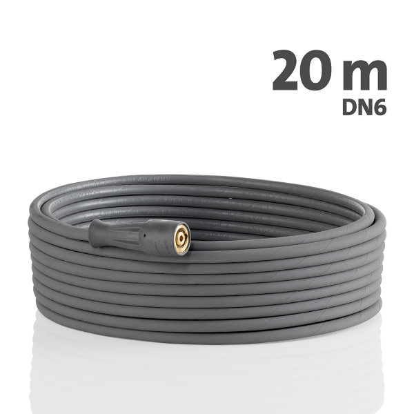 Kränzle HD-Schlauch NW6 1SN 20m 210bar grau M22x1,5 IG x M22x1,5 IG mit Twist-Stop Verdrehschutz für quadro 599/799